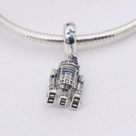 Pandora, s925 Sterling SilverDisney STAR WARS R2-D2 Robot Dangle Charm - Picture 2 of 5